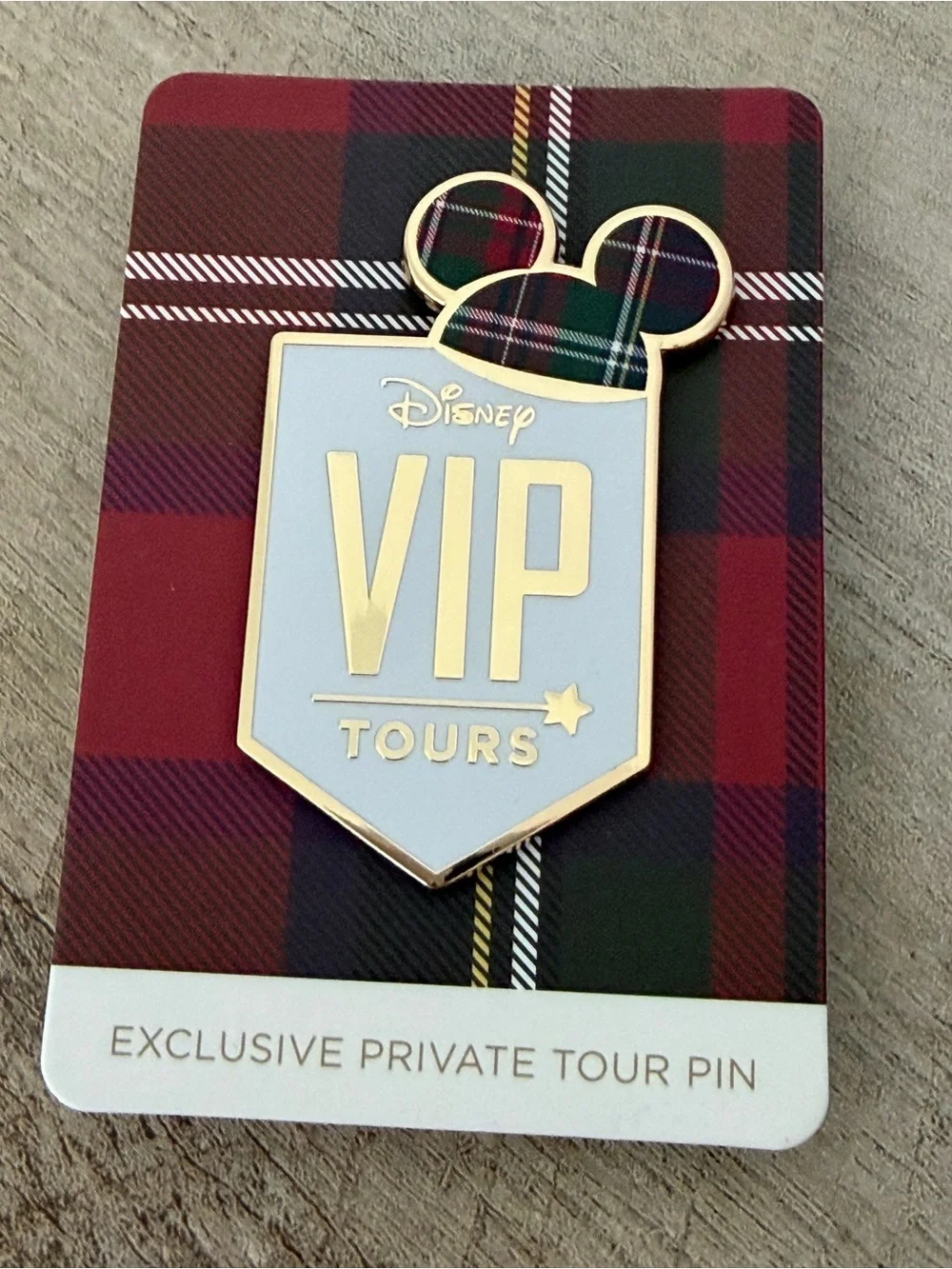 2026 Disney World VIP Tours Exclusive Private Tour Plaid Mickey Hat Pin